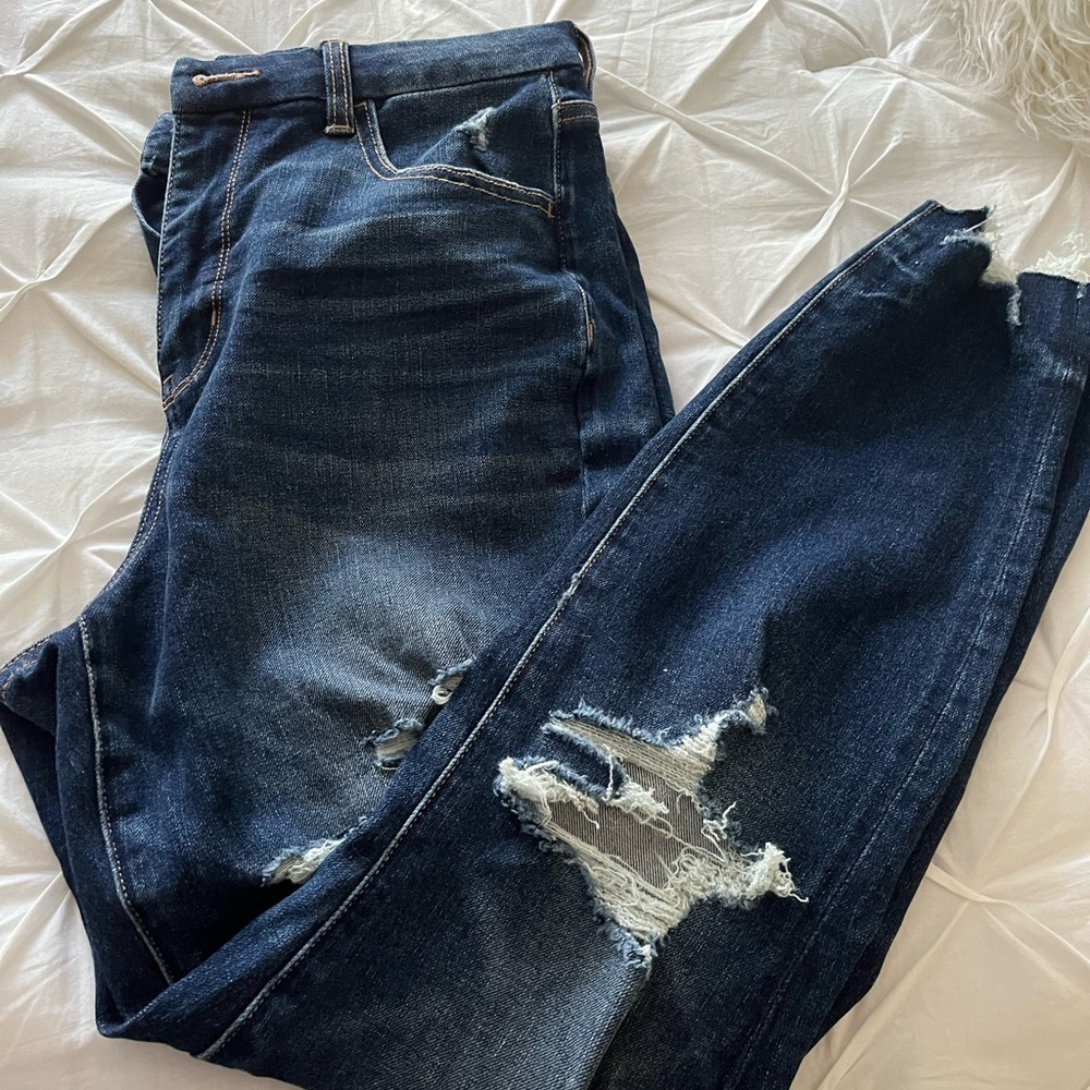 AMERICAN EAGLE RIPPED JEGGINGS 10 SHORT